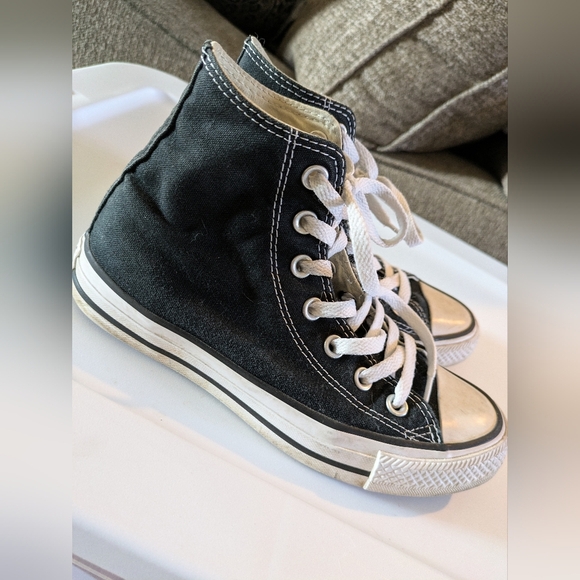 Converse All Star Chuck Taylor Black White Classic High Top Sneakers Women's 6 - Picture 4 of 10